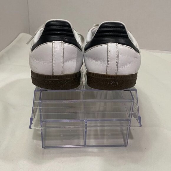 Adidas Samba Classic Leather Sneakers White Black Girls 4 - Picture 8 of 10